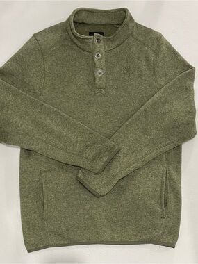 Browning Olive Henley Fleece Pullover